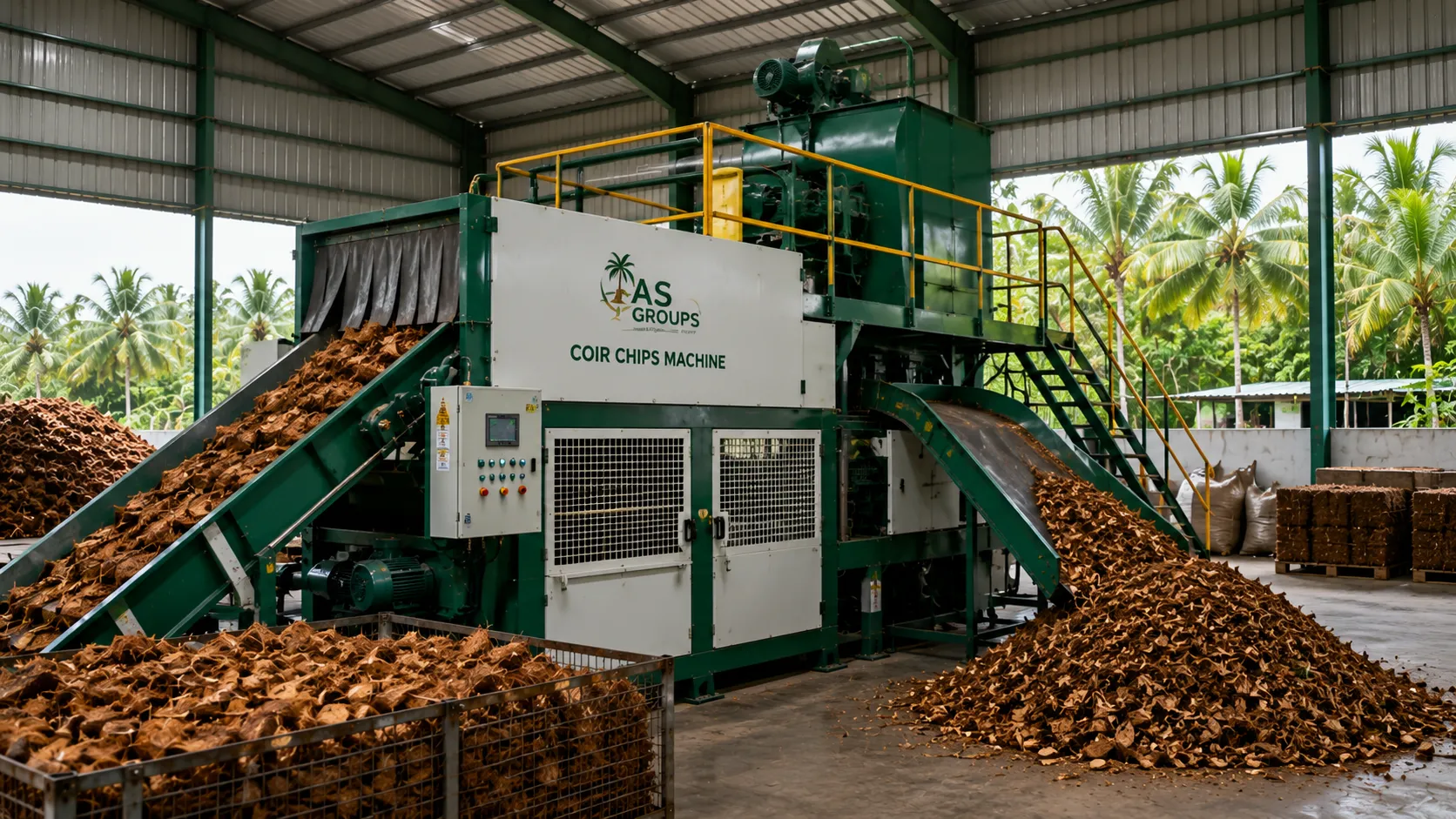 Coir chips machine